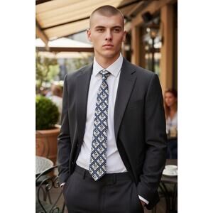 Cervantes‎ Disney Mickey Mouse Necktie Tie Blue & White Face VTG